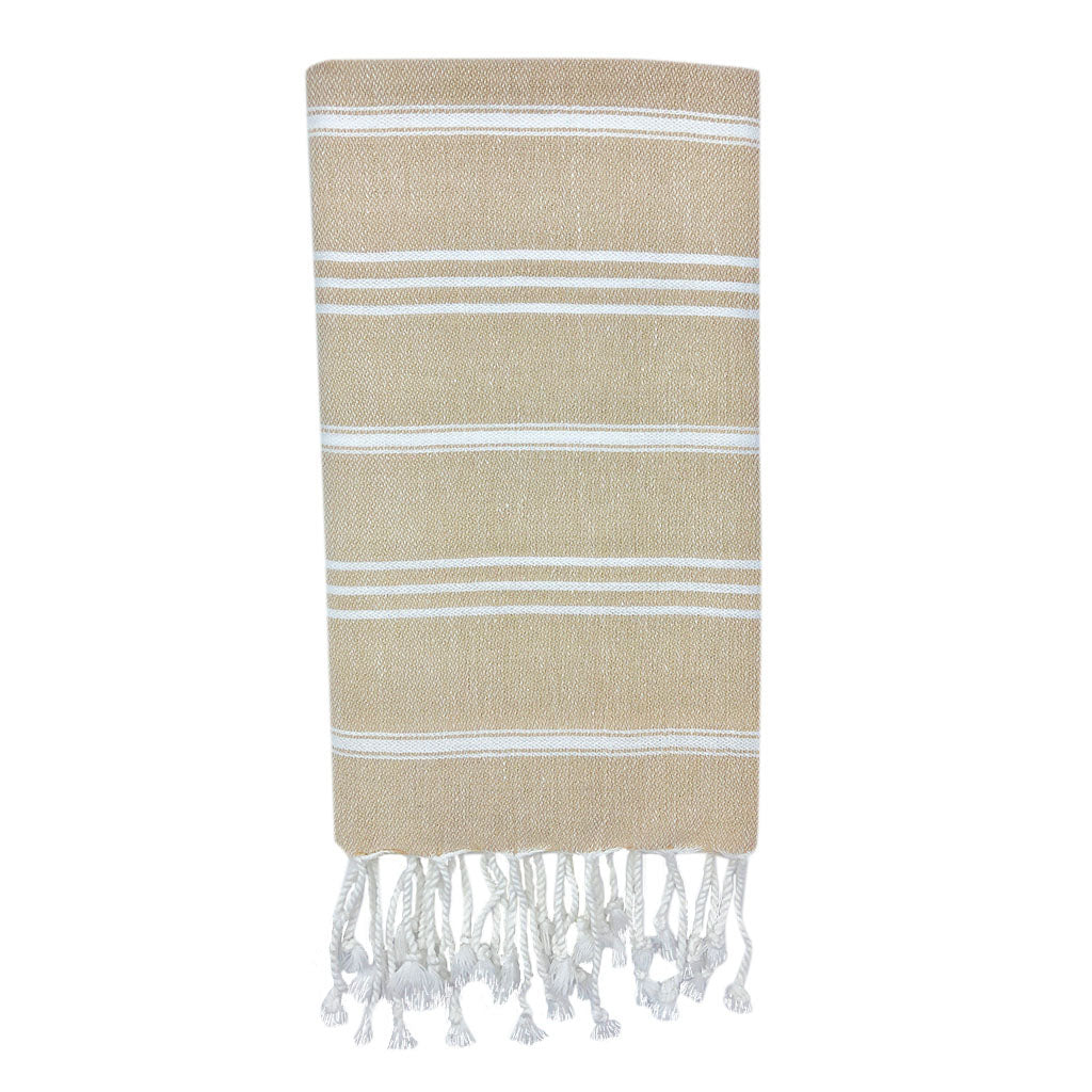 Classic Turkish Hand Towel | Turkey | 100% Turkish Cotton | Hand-Knotted Fringe | 5 Colors | SLATE + SALT