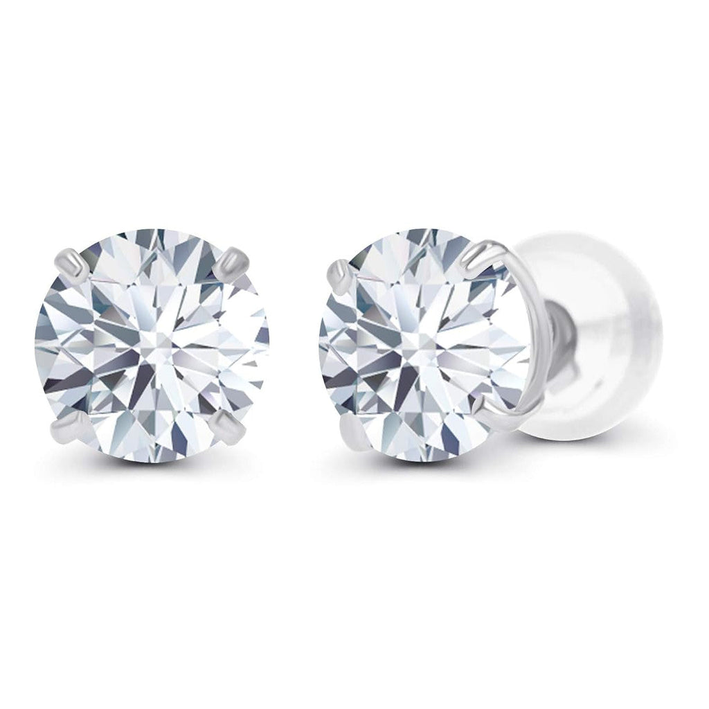 Moissanite Stud Earrings 2 CTW | 14K Gold