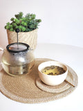 Agora Round Jute Placemat | Set of 4 | 100% Natural Jute | Handmade in Bangladesh | Korissa