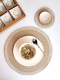 Agora Coaster & Trivet | Set of 4 | 100% Handmade Jute | 6" Round | Fair Trade | Bangladesh | KORISSA