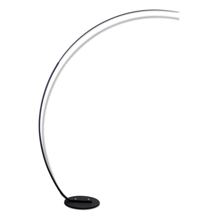 Modern Curved Floor Lamp with RGBW Ambient Lighting for Stylish Home