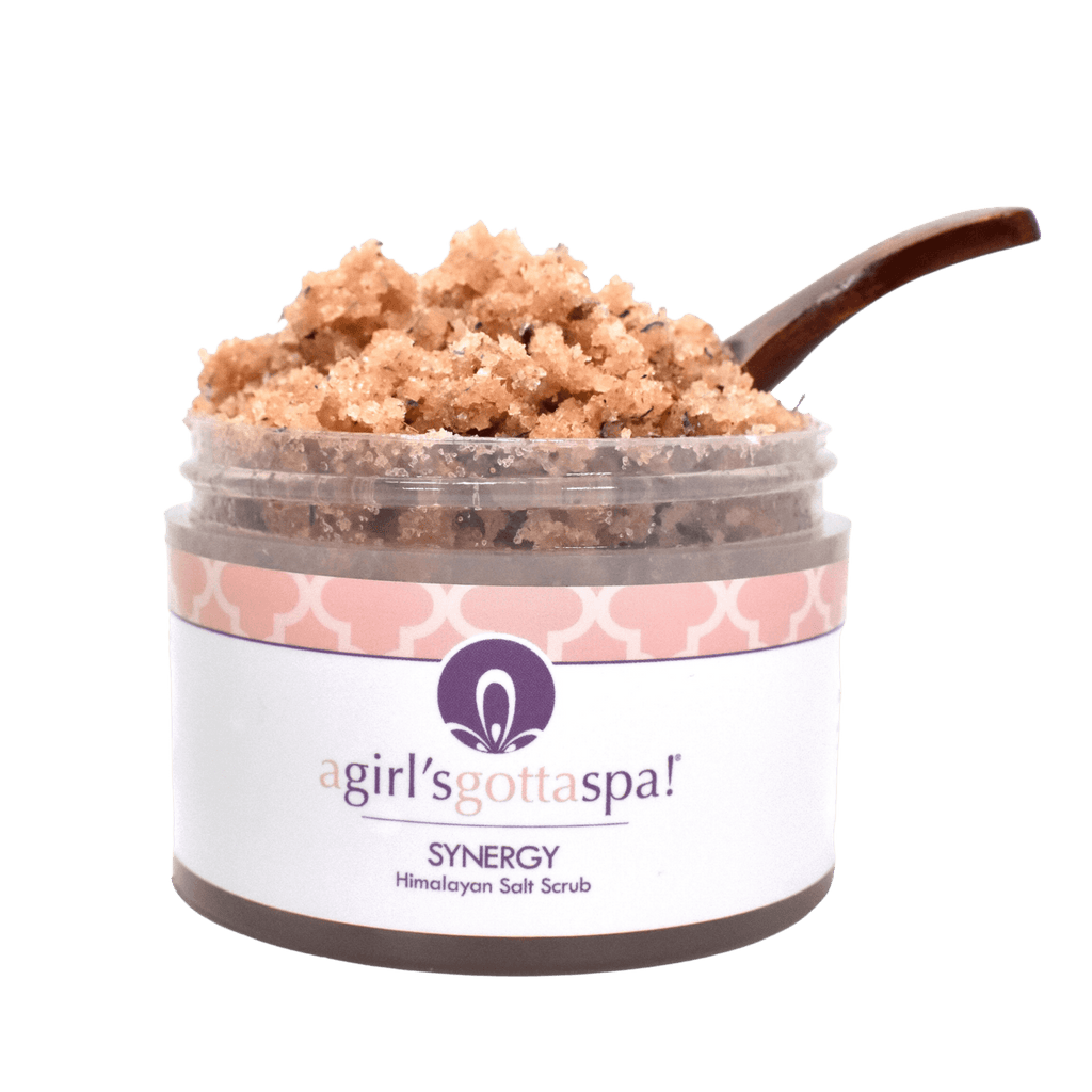 Synergy Himalayan Salt Scrub | Pink Himalayan Salt | Exfoliating, Detoxifying & Hydrating | All Natural | A Girl's Gotta Spa!