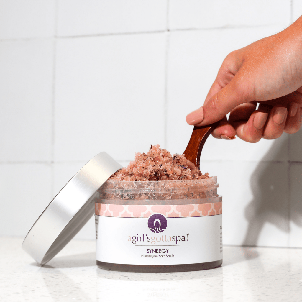 Synergy Himalayan Salt Scrub | Pink Himalayan Salt | Exfoliating, Detoxifying & Hydrating | All Natural | A Girl's Gotta Spa!