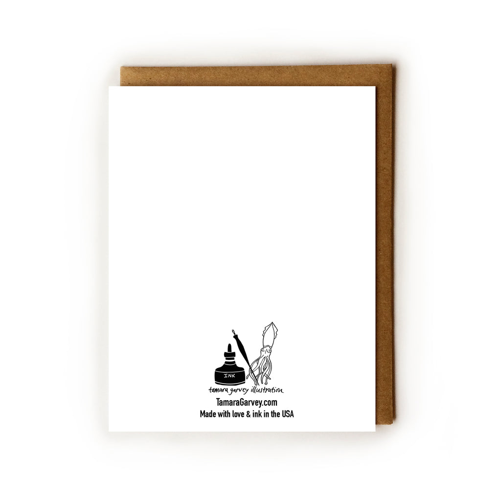 Holiday Pine Trees Blank Card – Original Pen & Ink Art