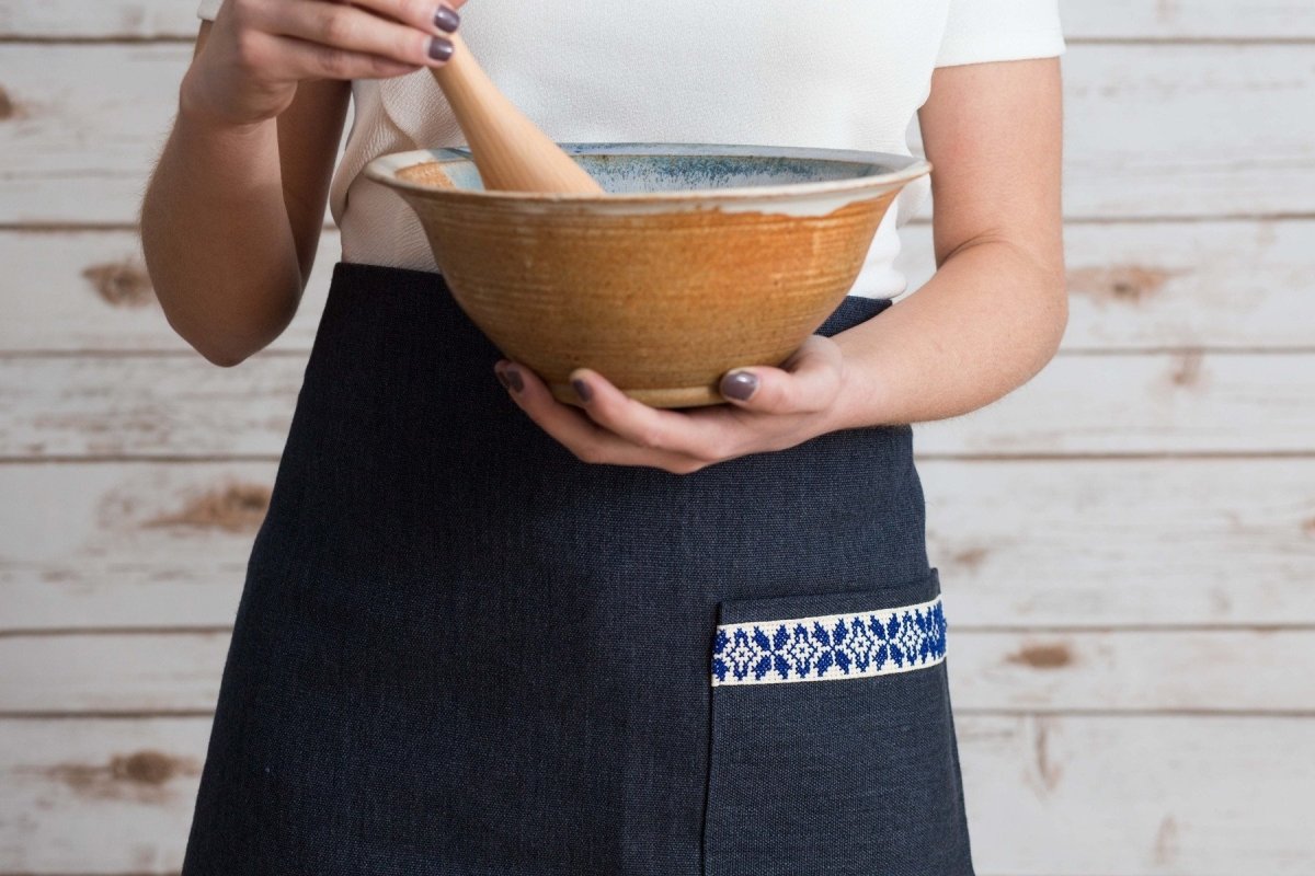 Farah Handmade Half Apron - Blue