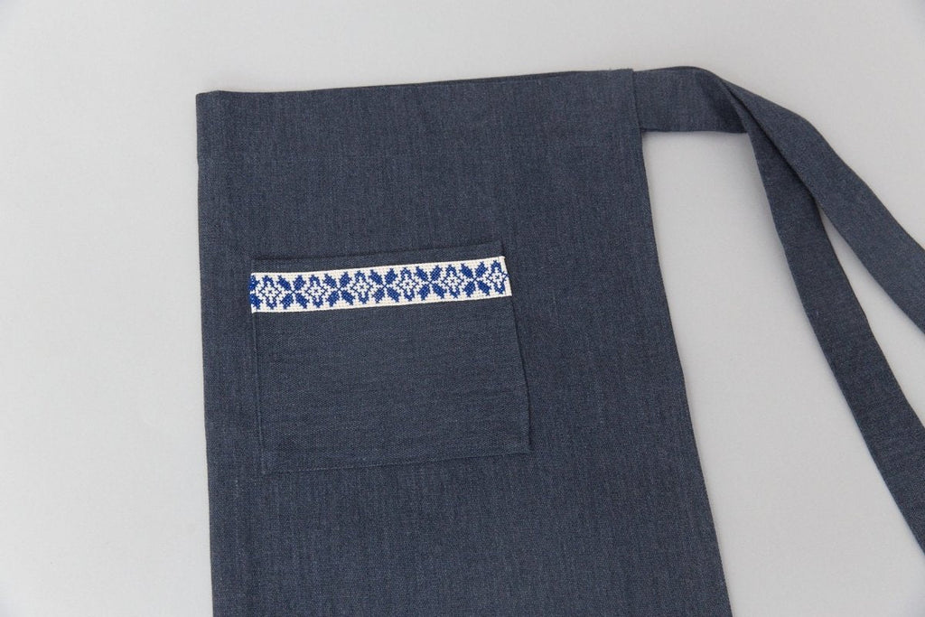 Farah Handmade Half Apron - Blue