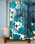 Elephant Floral Shower Curtain