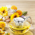 Wilmax Thermo Glass Teapot | 52 oz | Borosilicate Glass | Stainless Steel Infuser | Stovetop Safe