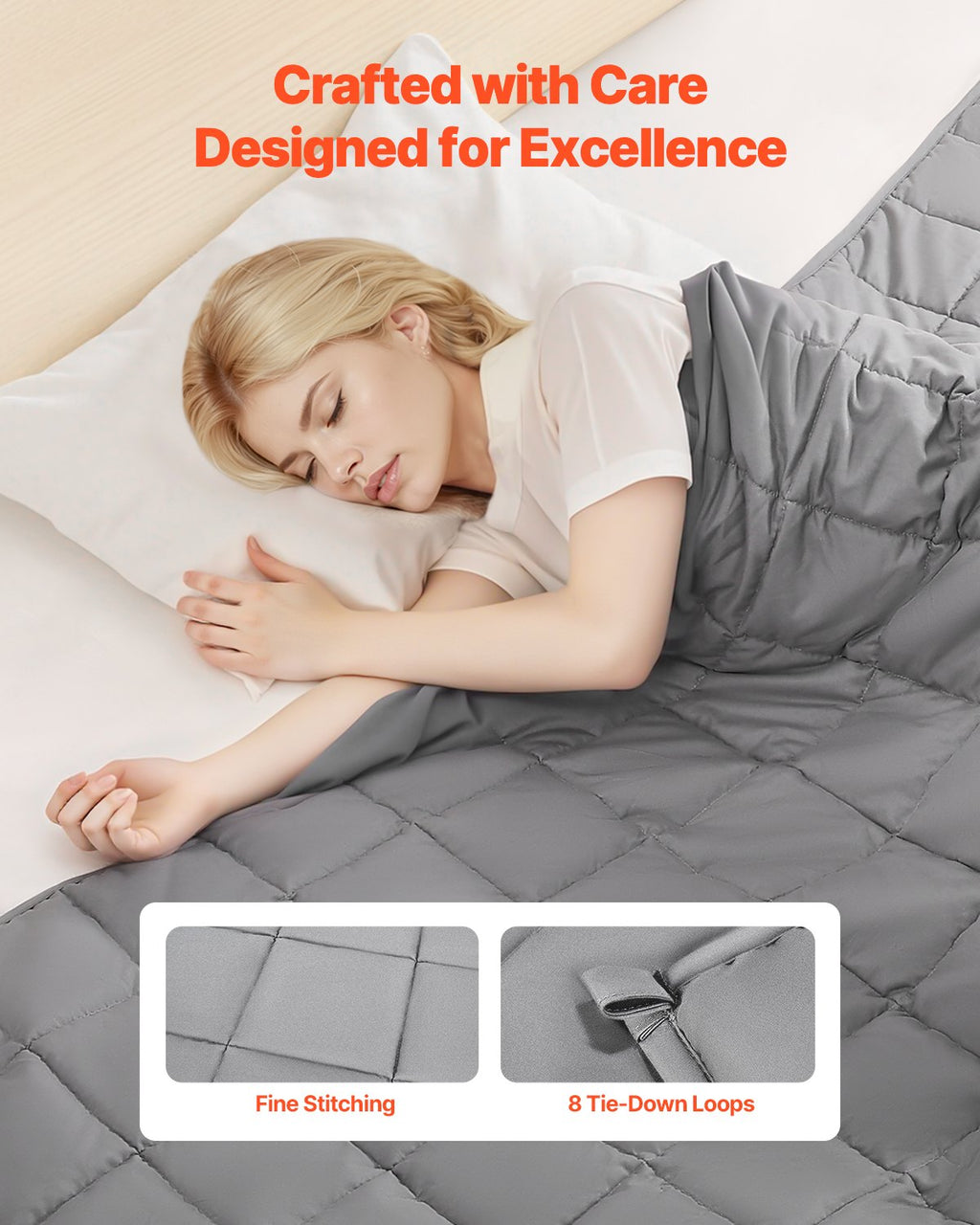 Weighted Blanket, 25 lbs, 88 x 104 in King Size, Cooling Breathable