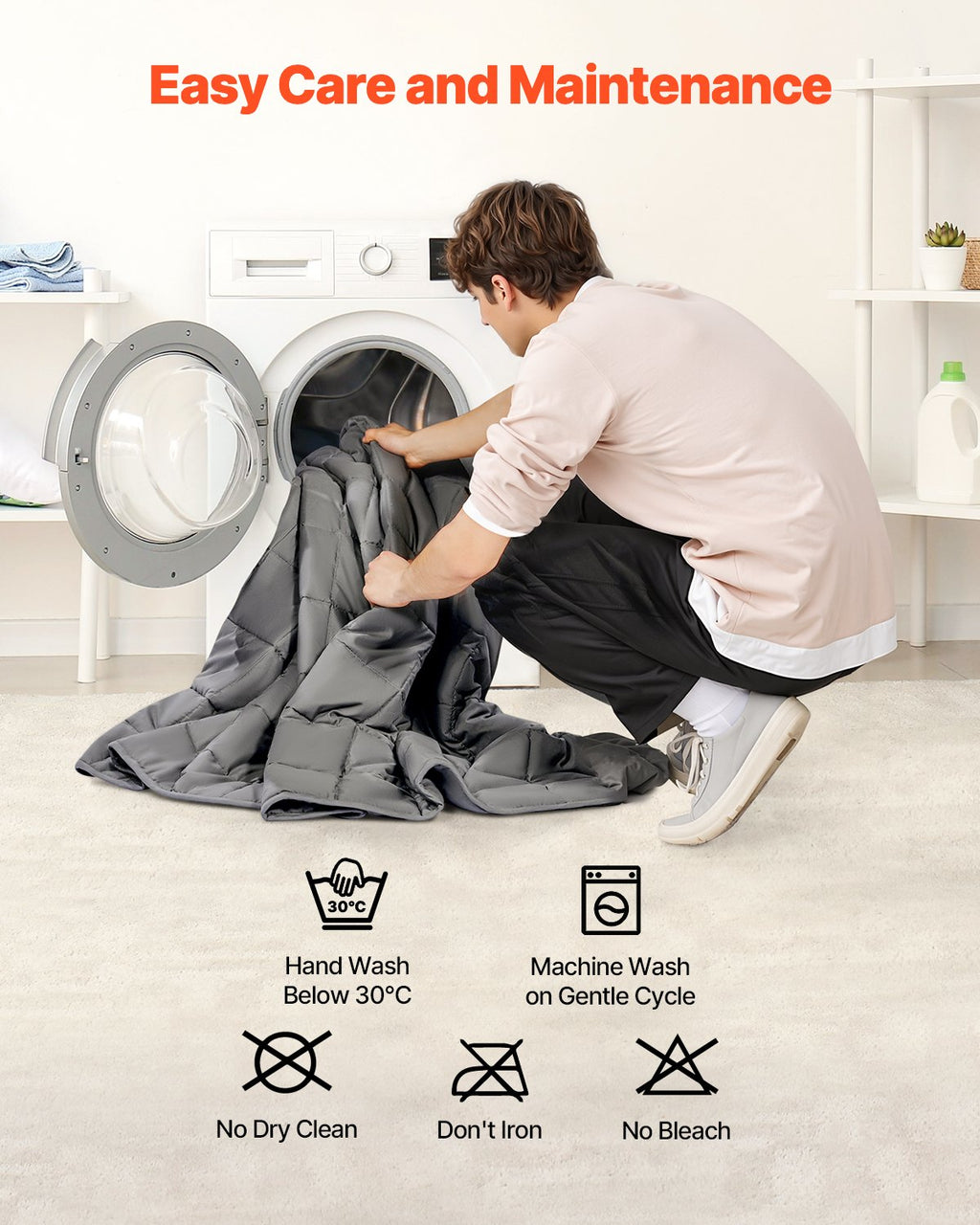 Weighted Blanket, 25 lbs, 88 x 104 in King Size, Cooling Breathable