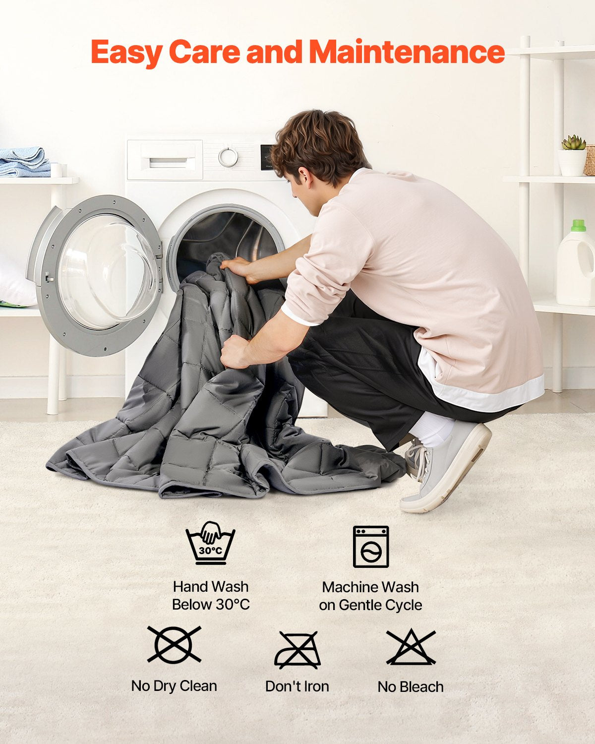 Weighted Blanket, 25 lbs, 88 x 104 in King Size, Cooling Breathable