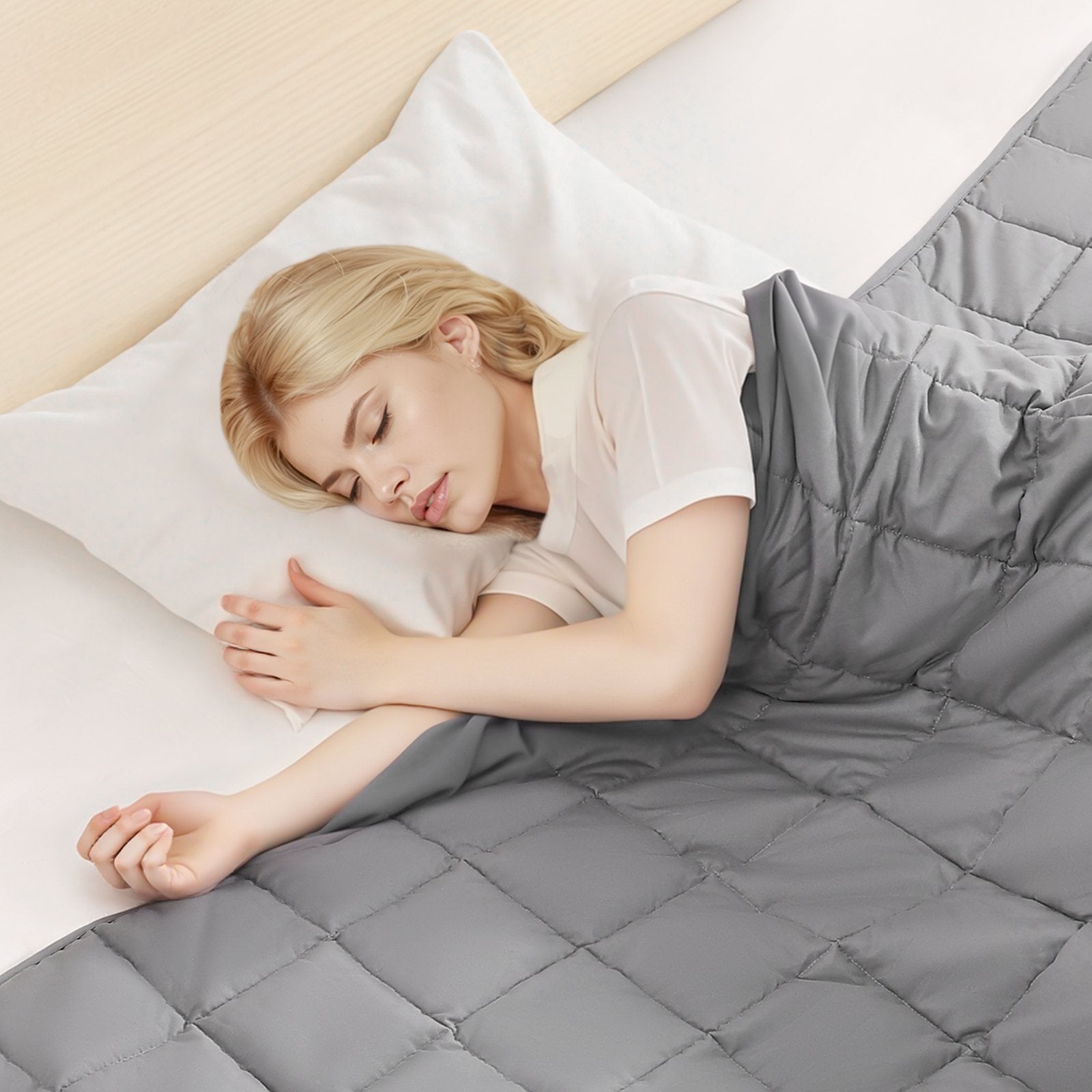 Weighted Blanket, 25 lbs, 88 x 104 in King Size, Cooling Breathable