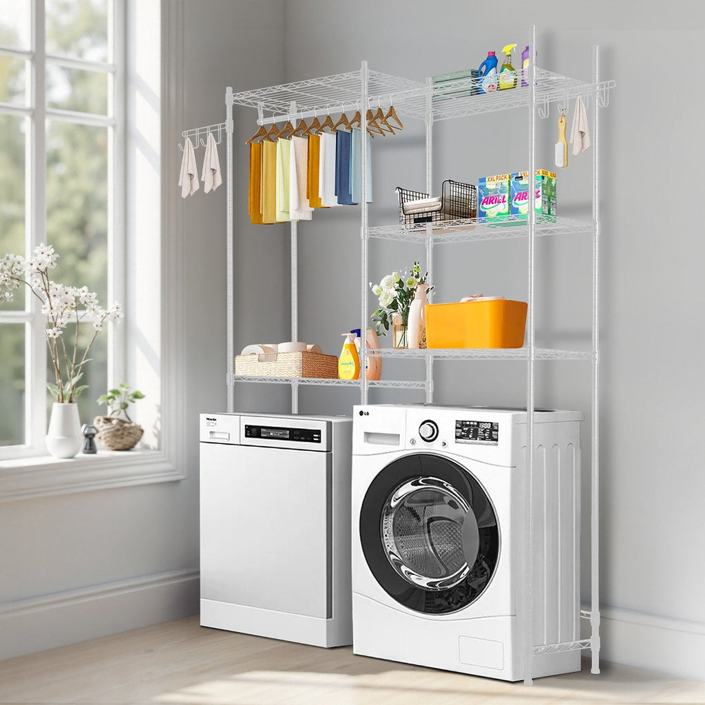 VEVOR Over Washer and Dryer Storage Shelves, 5 Tiers Laundry Room