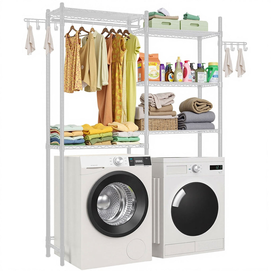 VEVOR Over Washer and Dryer Storage Shelves, 5 Tiers Laundry Room