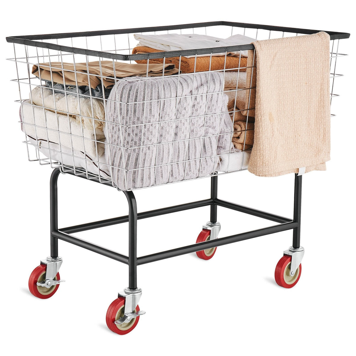 VEVOR Wire Laundry Cart, 4.5 Bushel Wire Laundry Basket with Wheels,