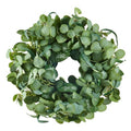 Artificial Decorative Wreath, 26 in, Green, Decorated with Eucalyptus