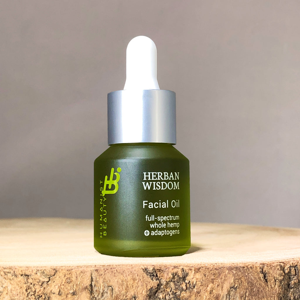 Herban Wisdom® Facial Oil | NEXTY Award Winner | Plant-Based | Adaptogens, Botanicals & Full-Spectrum Hemp | Anti-Aging Glow | Humanist Beauty