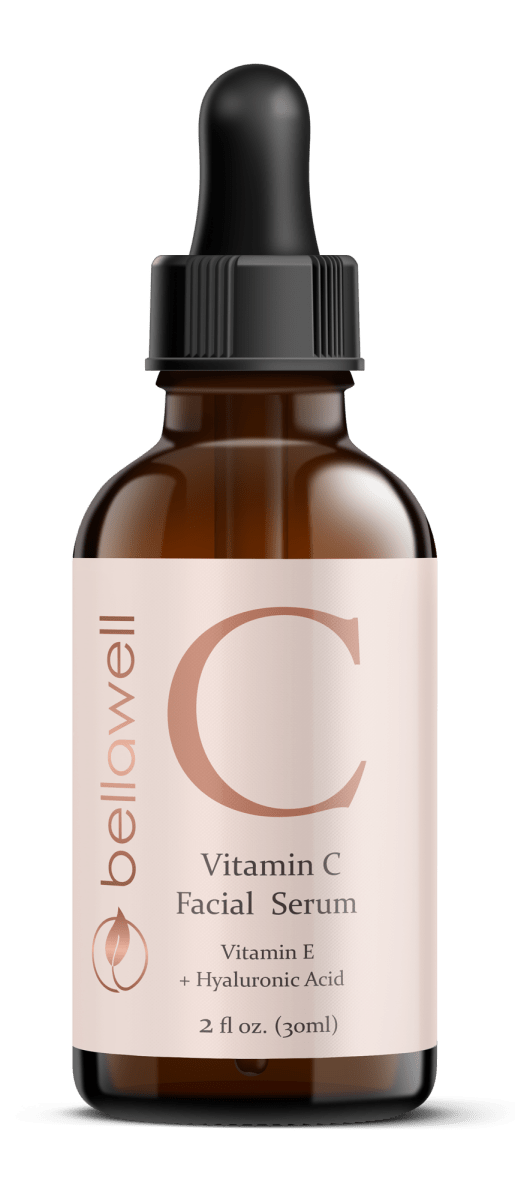 Vitamin C Serum | 20% Vit C, Hyaluronic Acid, Vitamin E, Witch Hazel & Jojoba | 2 fl oz | Bellawell