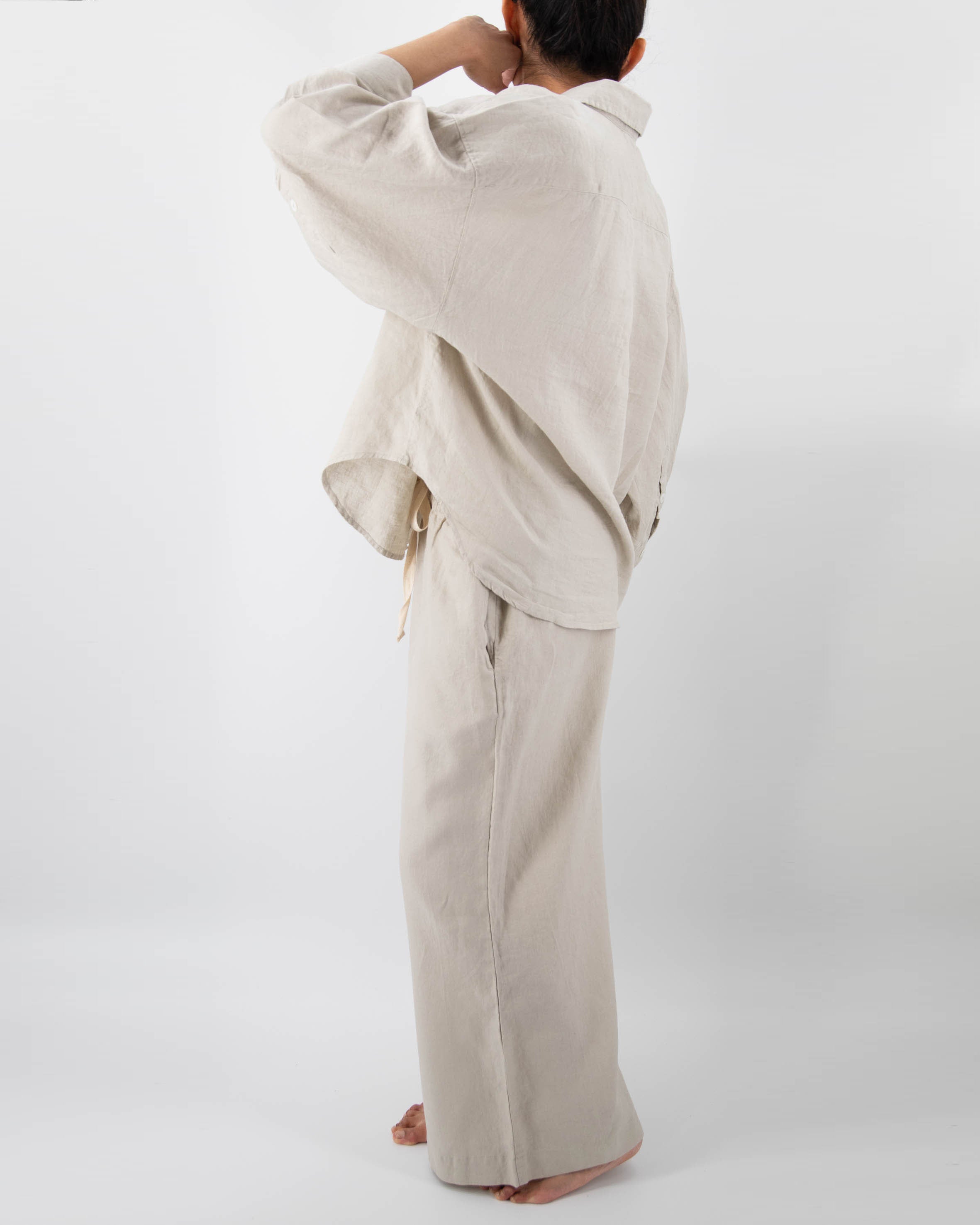 Vivian Linen Loungewear Set | 100% French Linen | Oversized Shirt & Wide-Leg Pants | 10 Colors | S/M–M/L | Sunday Morning