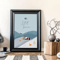 Christmas Seasonal Landscape Wall Art Print — Festive Holiday Decor