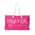 Weekender Tote Bag - Pink and White Prayer Warrior