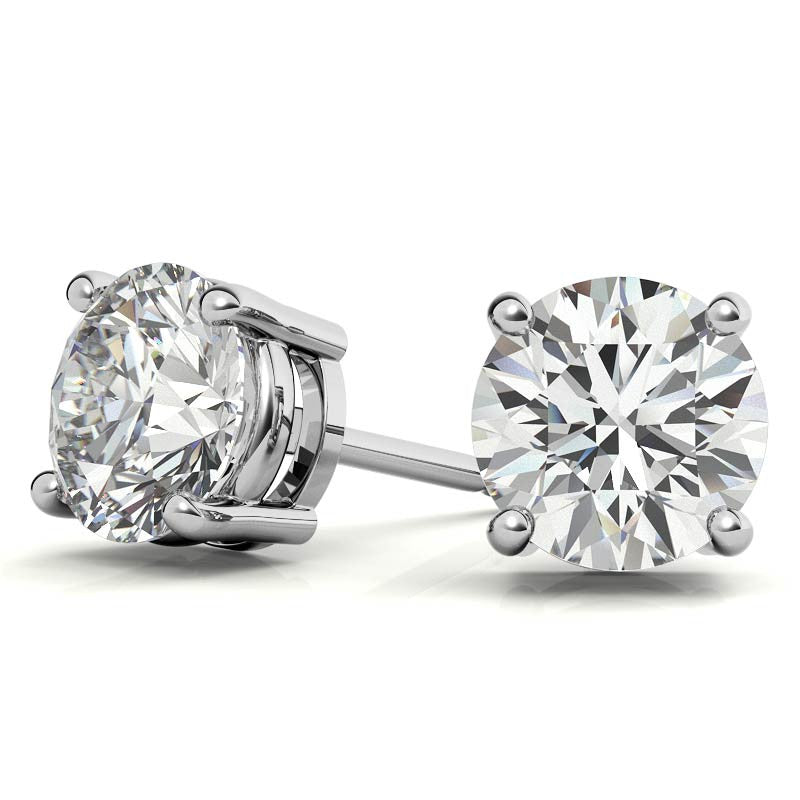 AGI Certified Lab Grown Diamond Stud Earrings | G-VS | 14K Gold | 1 or 2 CTW | Handcrafted USA | Vossagin