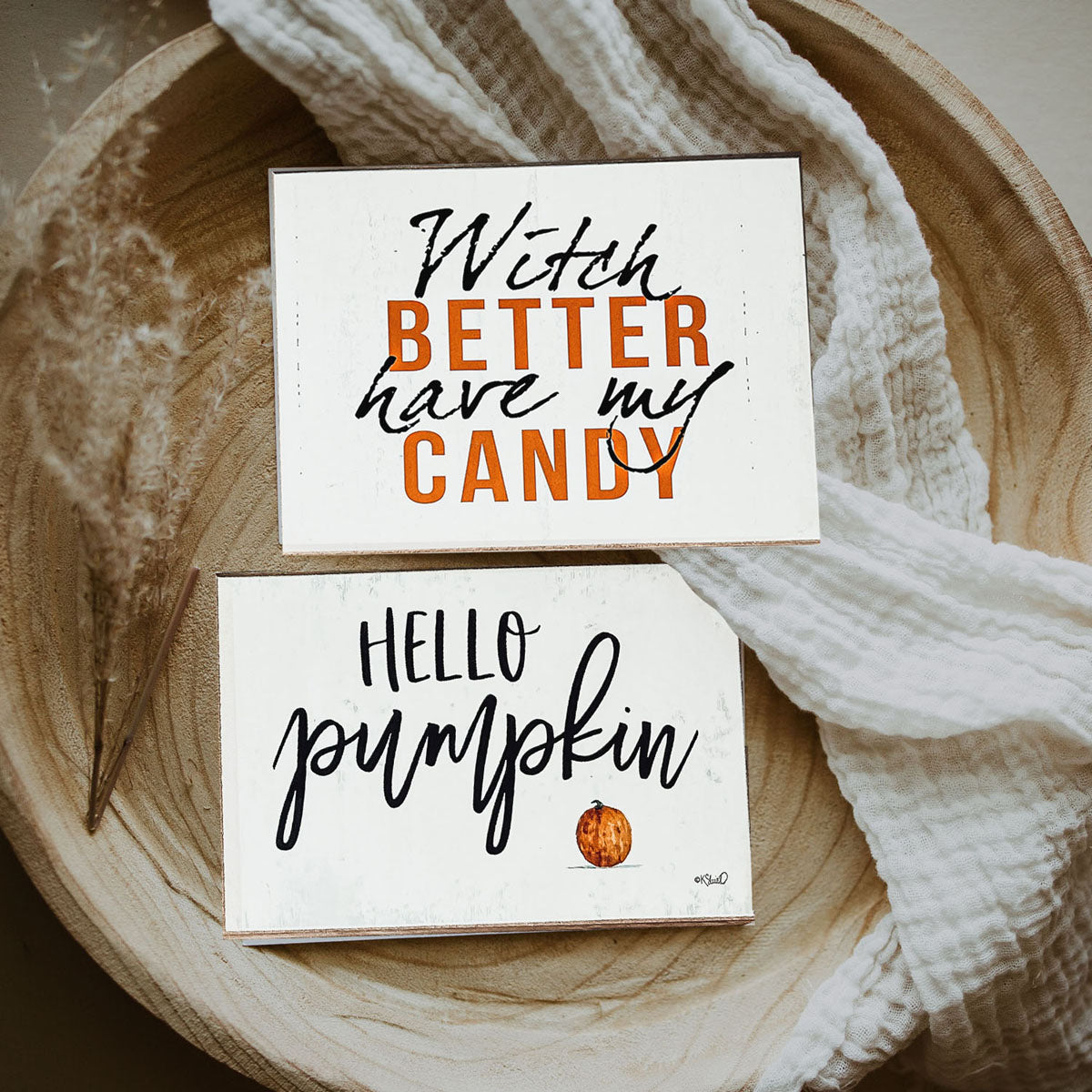 Hello Pumpkin Wooden Sign