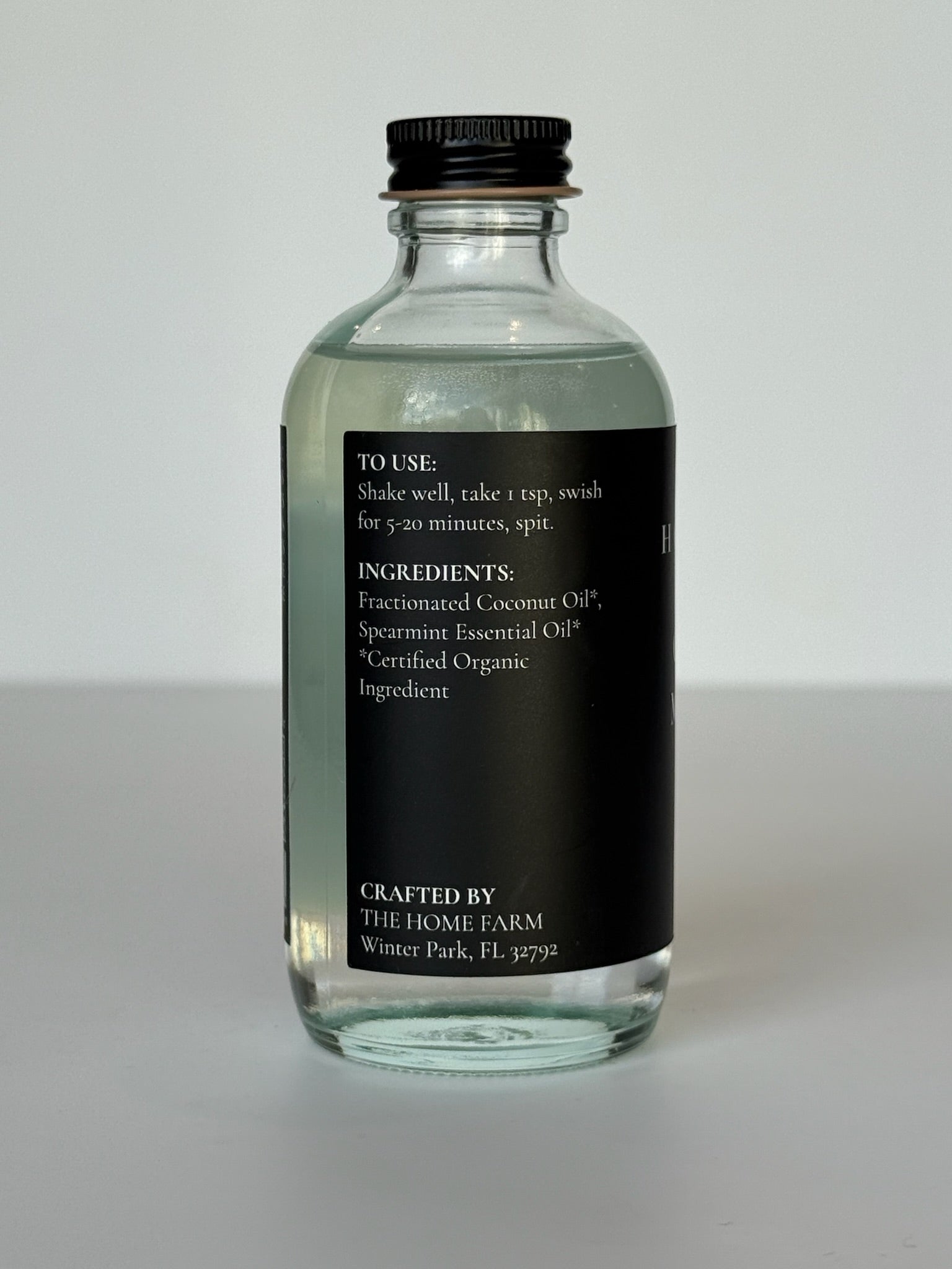 Spearmint Oil Pulling Mouthrinse | Organic Coconut Oil | Zero Waste | 4oz