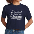 Womens Cropped Graphic T-shirt - Blessed in Christ