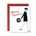 Wreath Fashion Illustration Christmas Boxed Card Set