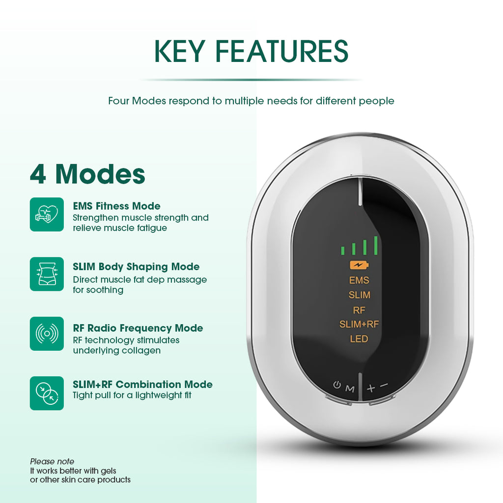 Advanced Body Contouring Device | Microcurrent EMS, Radio Frequency & Red Light | Sculpting, Toning & Skin Tightening | BeNat