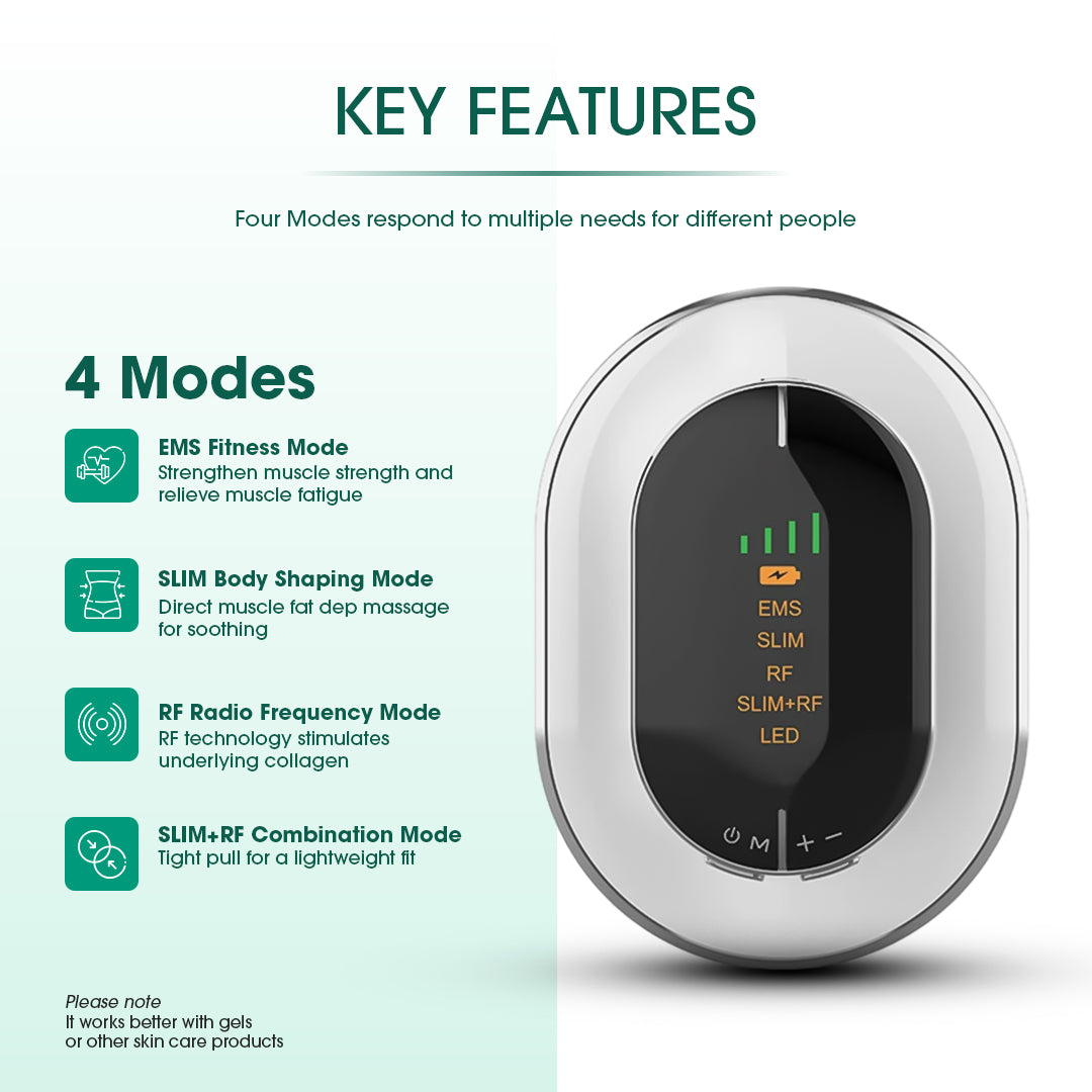 Advanced Body Contouring Device | Microcurrent EMS, Radio Frequency & Red Light | Sculpting, Toning & Skin Tightening | BeNat