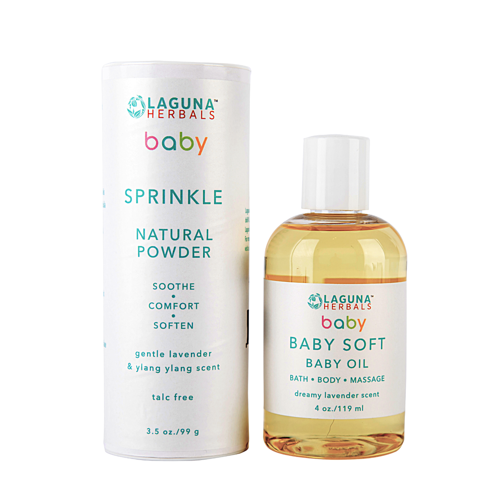 Organic Baby Oil & Talc-Free Baby Powder Set