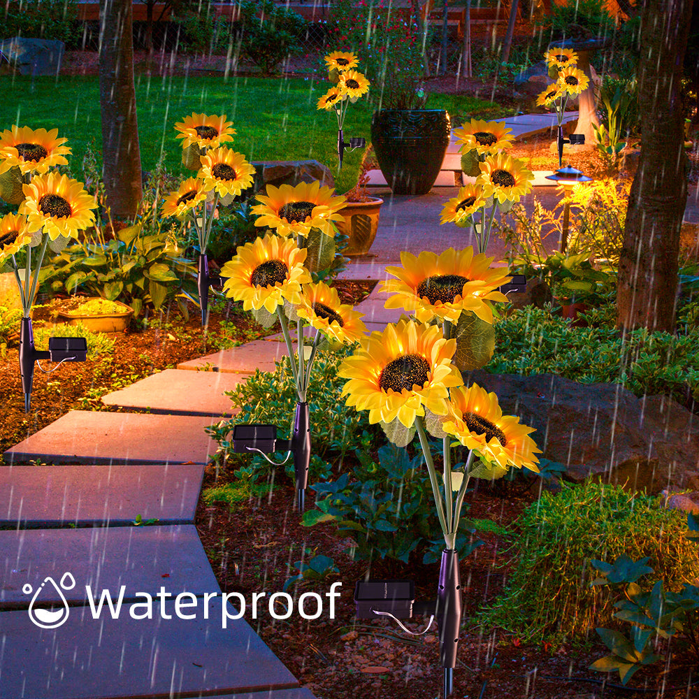 Solar Sunflower Garden Stake Lights — Bulk Carton (40 PCS)